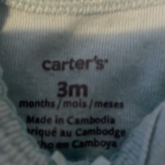 Carter’s blue onesie size 3 months. - Picture 3 of 3